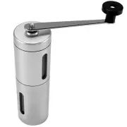 Manual Coffee Grinder with Adjustable Setting - Conical Burr Mill & Brushed5942
