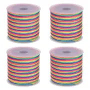 4 Rolls Nylon String Cord 45 Yards 0.8mm Nylon Cord Beading, Multicolor