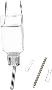 ibasenice Pet Hanging Water Feeder Automatic Dog Water Bottle Leak Design for Pets Easy to and Refill for Dog Cages and Rabbit Habitats Transparent