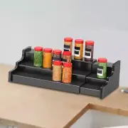 Spice Jars Rack with 3 Tiers Organizer Expandable Shelves Display Seasoning