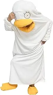 [Ritapreaty] Duck Onesie - Plush Cosplay Costume Duck Flannel Duck Costume,Unisex Animal Costume, Halloween Costumes for Women, Teenagers, Men, Cosplay