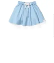 Peter Alexander blue Play Jnr Girls chambray Skirt sz 2 bnwt