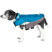 Helios Large Hurricane-Waded Plush Reflective Dog Coat Large NWT Blue