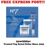 No7 LIFT & LUMINATE TRIPLE ACTION ANTI-AGEING SKINCARE KIT DAY NIGHT CREAM SERUM
