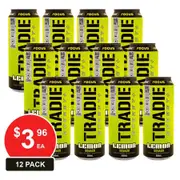 TRADIE ENERGY LEMON SQUASH 500ML 12 PACK