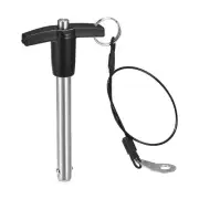 T Handle Locking Pins, Push-Button Quick Release Pin with Lanyard (9.5mm-70mm)