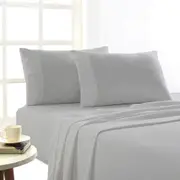Park Avenue Egyptian Cotton 175gsm Flannelette Bed Sheet Sleep Sets - Ash