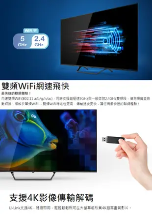 CHIMEI 奇美65吋4K聯網液晶顯示器/電視/無視訊盒 TL-65Q100~含桌上型拆箱定位 (5.7折)