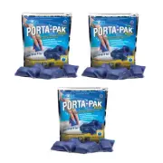 3 x WALEX PORTA-PAK DROP IN 15 SACHET CARAVAN BLUE TOILET CHEMICAL - TRIPLE