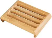 Natural Bamboo Wood Shower Soap Tray - Handmade Bathroom Soap Holder - Pure Bamboo Soap Dish