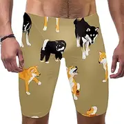[VBFOFBV] Men's Printed Jammer Swimsuit Swim Shorts, Cartoon Animal Prairie Cows