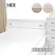 【NEX】收納床頭箱 單人加大3.5尺 高質感純白色(台灣製造)