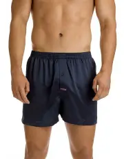 [Mitch Dowd] Satin Boxer Short in Navy
