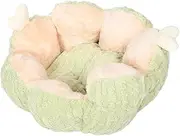 Toyvian Cozy Cave Dog Bed Soft Fluffy Pet Sleeping Bed for Cats Dogs Space Design Washable Comfortable Nest for Indoor Use Cactus Shape