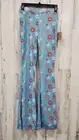 BAILEY ROSE Hippie Blue Floral Retro Pull on Flare Pants**Groovy*Size SMALL**NWT