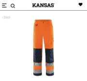 New with Tags Kansas Work Wear HIGH VIS TROUSERS CLASS 2 2001 Size C146