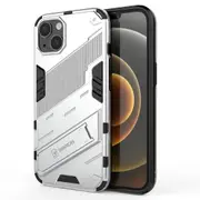 Slim Case For iPhone12 Shockproof Dual-Layer Stand Cover - White