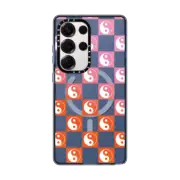 Galaxy S25 Ultra Impact Magnetic Case Ying Yang Check Mate - Sunset Gradient