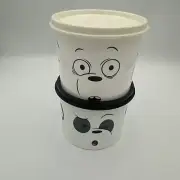 TUPPERWARE SMALL STACKING CANISTERS SET FUNNY WE BARE BEARS DESIGN