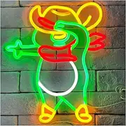 Sign Lamp Western Cowboy Frog Neon Sign LED Light For Bar Club Home Party Man Cave Game Room Store Holiday Decor USB Powered 28.6cm×34cm