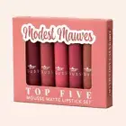 Italia Deluxe Top Five Mousse Matte Lipstick Set - Modest Mauves