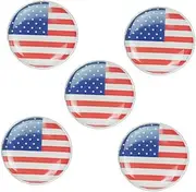 [LIFKOME] 5pcs Usa Flag Enamel Lapel Pin Alloy Brooch Pin Brooch for Collar and Dress