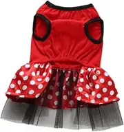 VERDANVERSE Christmas Elk Pattern Pet Skirt Dress for Dogs Cats Lightweight Comfortable Apparel Adorable Holiday Outfit for Pet Clothes for Festive Occasions