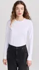 [Tibi] Long Sleeve Fitted T-Shirt