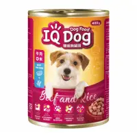 在飛比找蝦皮購物優惠-{宅配免運費｝IQ DOG聰明狗罐頭 牛肉風味+米400g(