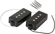 ERINGOGO 4 String Bass Pickup Set Bridge Neck Pickups for Bass Guitar Open Style v Magnets Gmb11