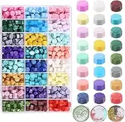 Glarks 1200Pcs Multicolor Sealing Wax Beads for Letter Sealing, Envelope Stamps, Wedding Invitations, Gift Wrapping