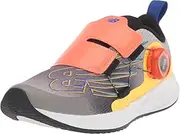 [New Balance] boys Fuelcore Reveal V3 Boa Running Shoe, Black/Infinity Blue/Vibrant Orange, 4 Big Kid US