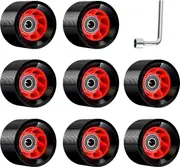 8 Pack 95A, Indoor Quad Roller Skate Wheels for Roller Derby Speed Skating, Artistic, Jam, Rink & Rhythm Skates