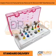 Implant Fixture & Fractured Screw Removal Kit Remover SOS Total Remove Set