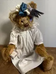 18" HEIDI STEINER OOAK MOHAIR CAT "Jasmine" Dressed