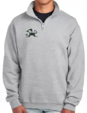 Fighting Irish Lacrosse Quarter-zip Pullover with Shamrock on Back