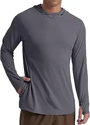 [QIXING] Men's UV Shirt UPF 50+ Sun Protection Long Sleeve Shirt