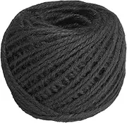 uxcell 164 Feet Natural Jute Twine String,3mm Thin Garden Twine Rope Colored Plant String Cord for DIY Art Crafts Gift Wrapping Decoration Packing Gardening Plant Hanger,Black