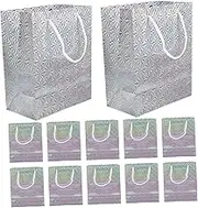HOOTNEE 12pcs Shiny present Bags with Handles Decorative present Wrapping Bags for Parties Weddings and Special Occasions for Presents and Shopping