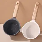 Cooking Saucepan Wooden Handle Butter Warmer Small Saucepan Non-stick Frying Pan