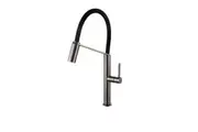 VITO BERTONI CORI Pull Down Kitchen Mixer Tap Lead Free - Graphite with Black Silicone