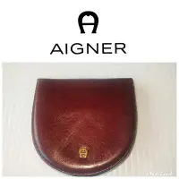 在飛比找Yahoo!奇摩拍賣優惠-新【Aigner 愛格納】半圓形 二層 零錢包 皮夾錢包28