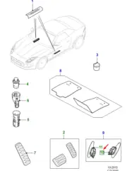 JAGUAR F-TYPE X152 Right Upchange Gear Paddle Switch C2P25360MMU NEW GENUINE