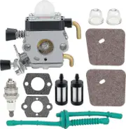 STIHL FS45 HS45 Carburetor Replacement for FS38 FS55 HL45 KM55R String Trimmer & Weed Eater with Fuel Line Kit C1Q-S97 C1Q-S186 [RbestQ]