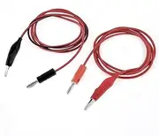 uxcell Plastic Insulation Cover Dual Side Tester Alligator Clip Cable 36.2" Long Pair