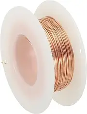 uxcell 89.89 Feet Solid Bare Copper Wire,24 Gauge 99.9% Pure Copper Wire 0.5mm Soft Beading Wire Metal Plant Stem Ties for Jewelry Craft (27.4m)
