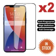 2x Tempered Glass Screen Protector Full For iPhone 16e 15 14 13 12 11 Pro XS Max