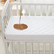 Dudu N Girlie Quilted Waterproof Travel Cot Mattress Protector 65x95 cm - Fabric Hypoallergenic and Noiseless Fitted Sheet Cover - 100% Waterproof Mattress Protector Cot Mattress Topper.