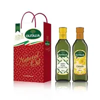 在飛比找demall購物網優惠-奧利塔頂級芥花油+純橄欖油禮盒組(500mlx2瓶)