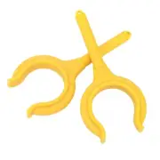 (yellow)2 Pcs Boat Oar Lock Fishing Rod Holder Bracket Marine Rubber Dinghy FF